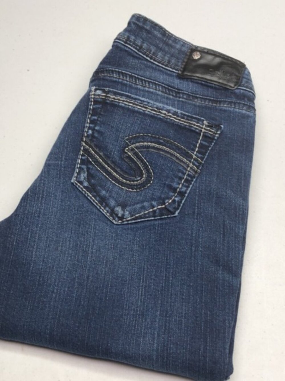 SILVER AIKO MID SKINNY JEANS 26x29 RARE ZIP HEM ⭐️